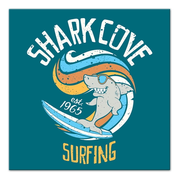 Creative Products Shark Cove 12x12 Canvas Wall Art