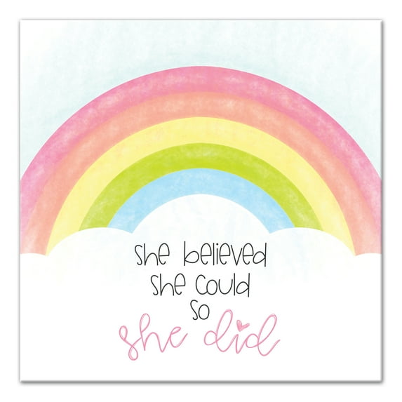 Creative Products She Believed She Could 12x12 Canvas Wall Art