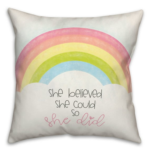 Creative Products She Believed She Could 16x16 Spun Poly Pillow