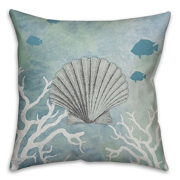 Creative Products Shell Spun Polyester Throw Pillow - 18x18