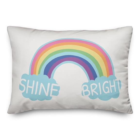 Creative Products Shine Bright Rainbow 14x20 Spun Poly Pillow