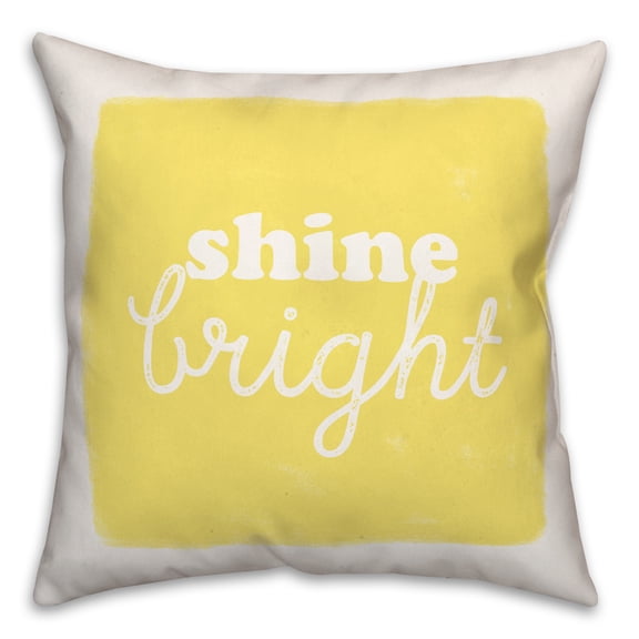 Creative Products Shine Bright Yellow 18x18 Spun Poly Pillow