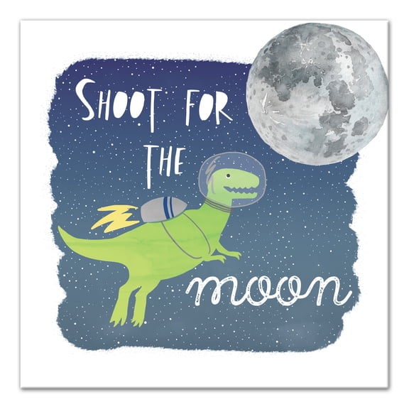 Creative Products Shoot For The Moon 24x24 Canvas Wall Art