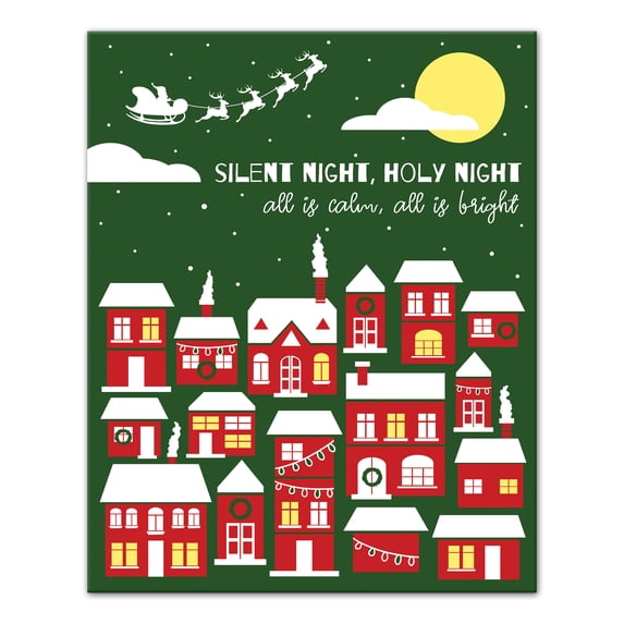 Creative Products Silent Night Town 16 x 20 Canvas Wall Art
