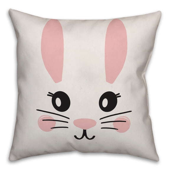 Creative Products Simple Bunny Face 16x16 Spun Poly Pillow