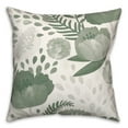 thumbnail image 1 of Creative Products Simple Floral Green 18 x 18 Indoor / Outdoor Pillow, 1 of 3