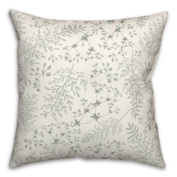 Creative Products Simple Green Botanicals 18x18 Spun Poly Pillow