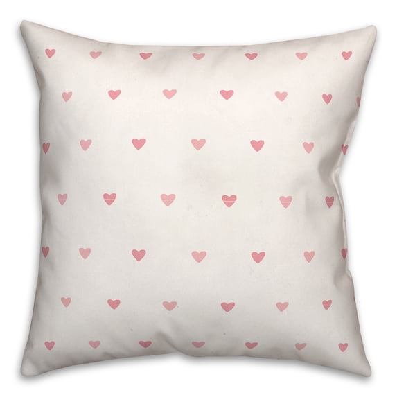 Creative Products Simple Heart Pattern 18 x 18 Spun Poly Pillow