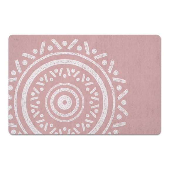 Creative Products Simple Pink Boho Circle 18 x 27 Floor Mat