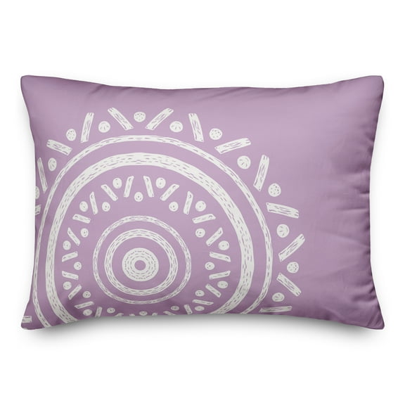 Creative Products Simple Purple Boho Circle 20 x 14 Indoor / Outdoor Pillow