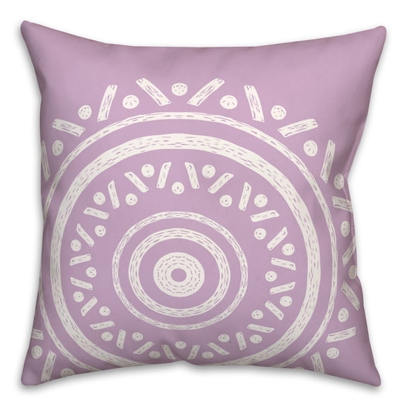 Creative Products Simple Purple Boho Circle 20 x 20 Indoor / Outdoor Pillow