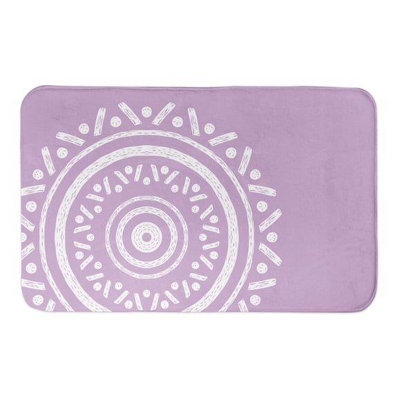 Creative Products Simple Purple Boho Circle 21 x 34 Bath Mat