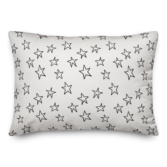 Creative Products Simple Star Pattern 20 x 14 Spun Poly Pillow