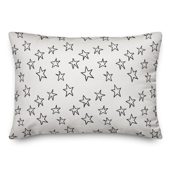 Creative Products Simple Star Pattern 20 x 14 Spun Poly Pillow