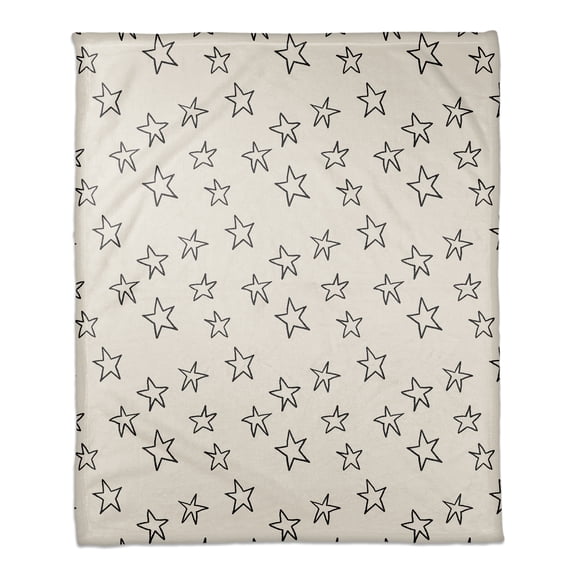 Creative Products Simple Star Pattern 50 x 60 Coral Fleece Blanket