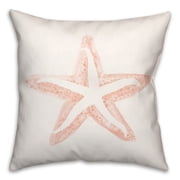 Creative Products Simple Starfish Coral 18x18 Spun Poly Pillow