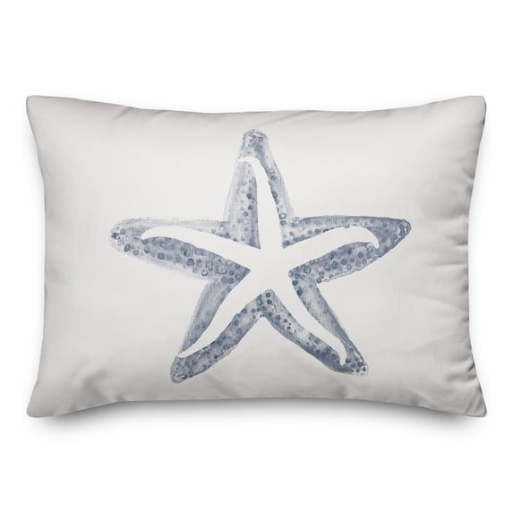 Creative Products Simple Starfish Navy 14x20 Spun Poly Pillow