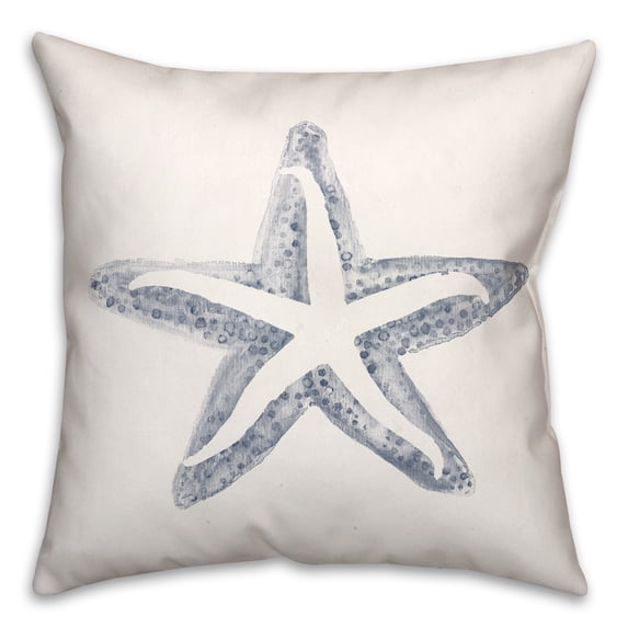 Creative Products Simple Starfish Navy 18x18 Spun Poly Pillow