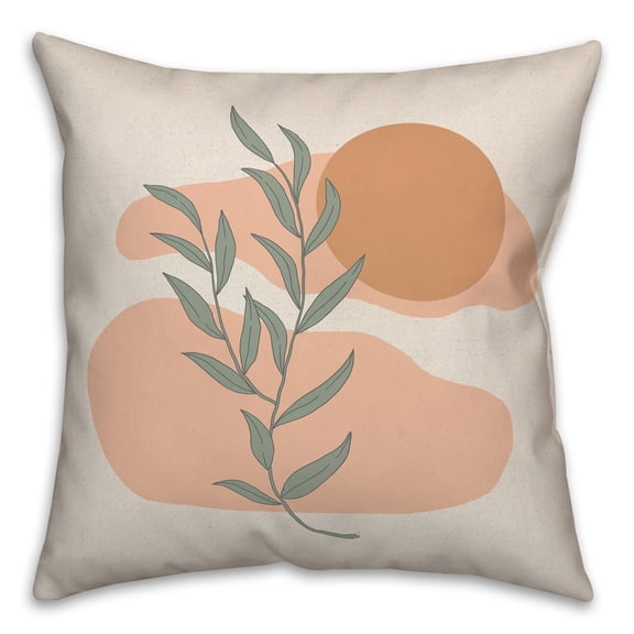 Creative Products Simple Sun and Leaves 18x18 Spun Poly Pillow
