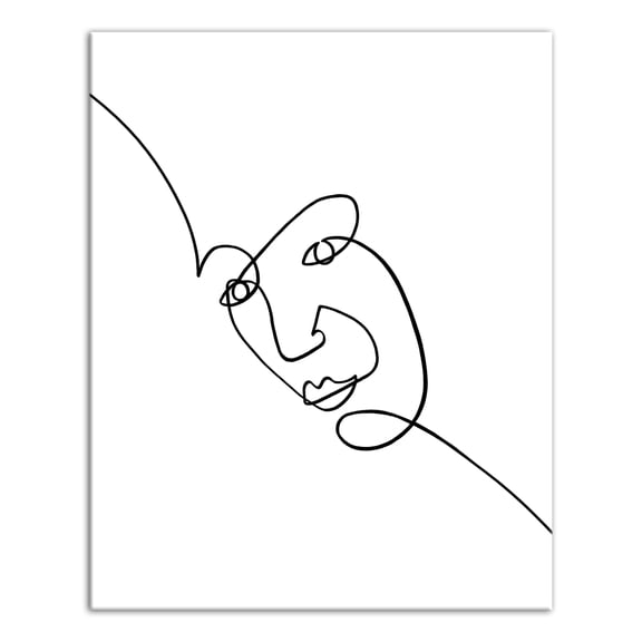 Creative Products Single Line Beauty 8 x 10 Canvas Wall Art