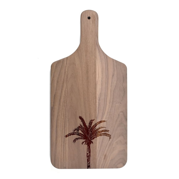 Creative Products Single Palm 8 x 17 Walnut Paddle Cutting Board
