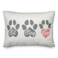 thumbnail image 1 of Creative Products Sit Stay love 14x20 Spun Poly Pillow, 1 of 3