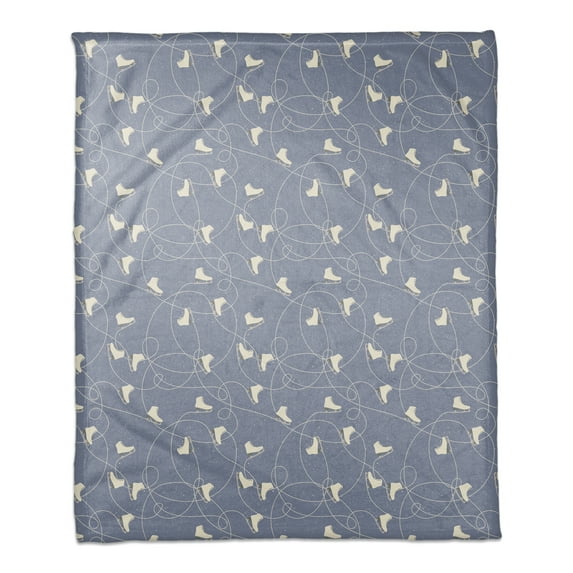 Creative Products Skating Ice Skates 50 x 60 Coral Fleece Blanket