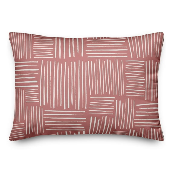 Creative Products Sketch Lines Pink 14 x 20 Indoor / Outdoor Pillow