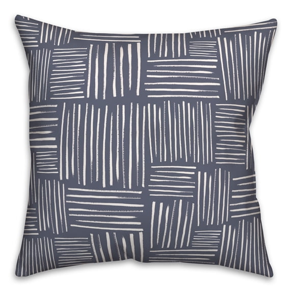Creative Products Sketch Lines Blue 18 x 18 Indoor / Outdoor Pillow