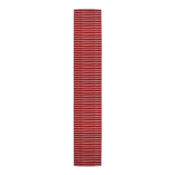 Creative Products Sketch Stripes Red 16x90 Poly Twill Table Runner