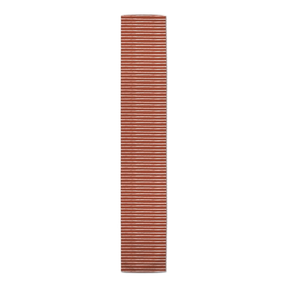 Creative Products Sketch Stripes Rust 16x90 Poly Twill Table Runner
