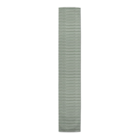 Creative Products Sketch Stripes Sage Green 16x72 Poly Twill Table Runner