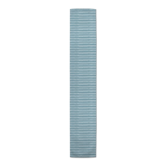 Creative Products Sketch Stripes Sky Blue 16x72 Poly Twill Table Runner