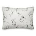 thumbnail image 1 of Creative Products Sketched Bunny Pattern 14x20 Spun Poly Pillow, 1 of 2