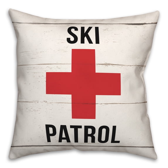 Creative Products Ski Patrol 18 x 18 Spun Poly Pillow