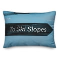 thumbnail image 1 of Creative Products Ski Slopes Arrow Sign 20 x 14 Spun Poly Pillow, 1 of 3