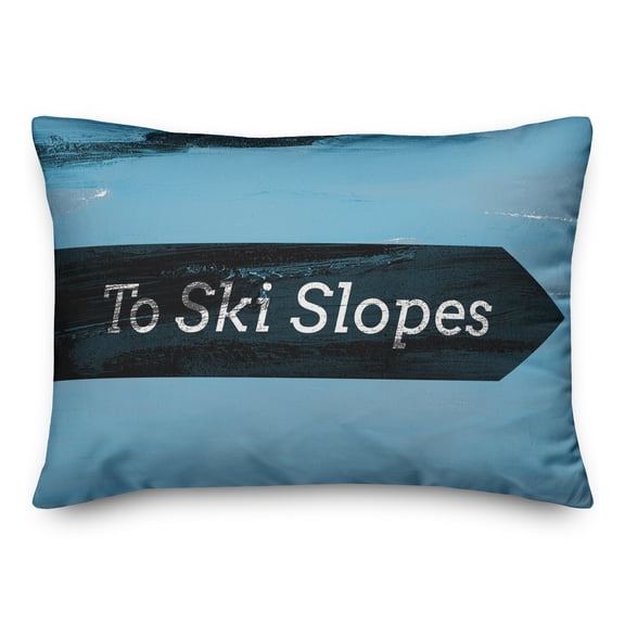 Creative Products Ski Slopes Arrow Sign 20 x 14 Spun Poly Pillow