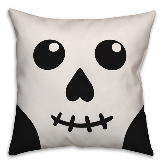 Creative Products Skull Face 18x18 Spun Poly Pillow