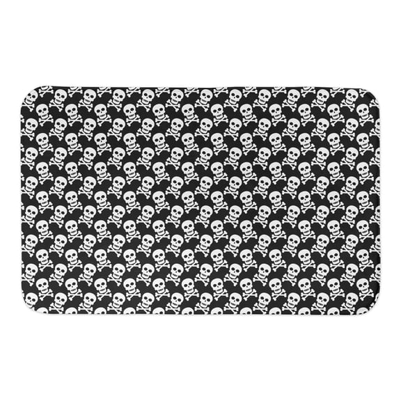Creative Products Skull Pattern 34x21 Bath Mat