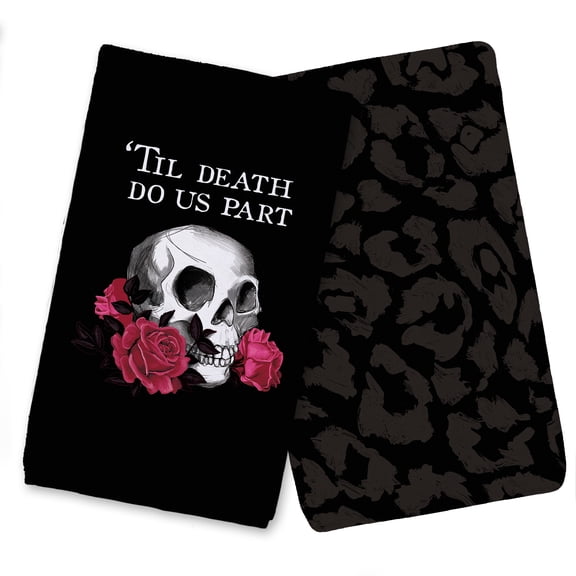 Creative Products Skull With Roses 16 x 25 Tea Towel Set of 2