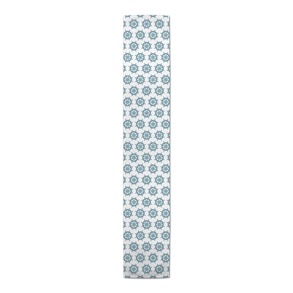 Creative Products Sky Blue Captains Wheel 16x90 Poly Twill Table Runner