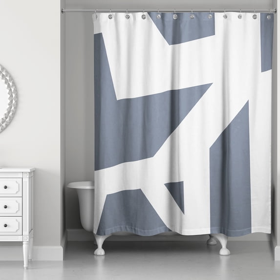 Creative Products Slate Geo Blocks 71 x 74 Shower Curtain