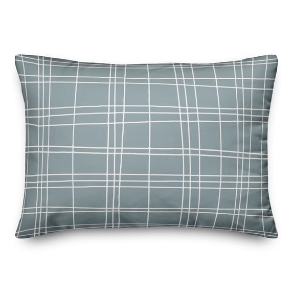 Creative Products Slate Hand Drawn Checkerboard 14x20 Spun Poly Pillow