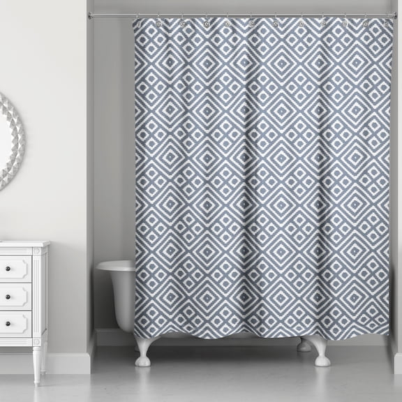 Creative Products Slate Ikat 71x74 Shower Curtain
