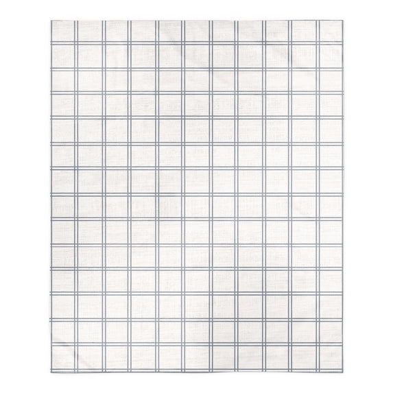 Creative Products Slate Windowpane Pattern 50x60 Sherpa Fleece Blanket