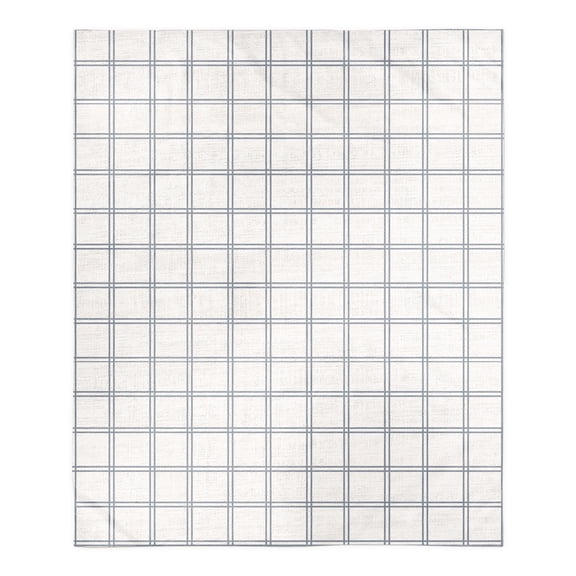 Creative Products Slate Windowpane Pattern 50x60 Sherpa Fleece Blanket