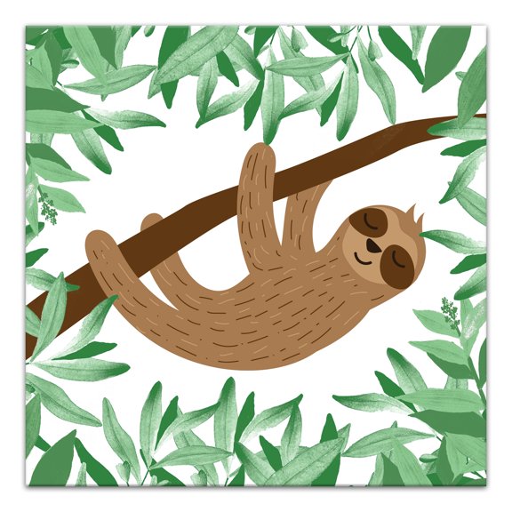 Creative Products Sleepy Sloth 12x12 Canvas Wall Art