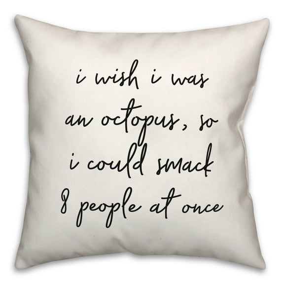 Creative Products Smack Octopus 18x18 Spun Poly Pillow