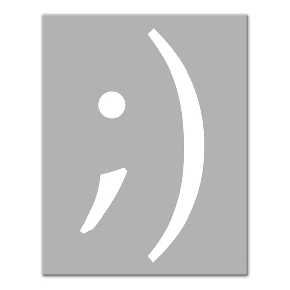 Creative Products Small Wink Gray 11x14 Canvas Wall Art