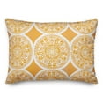 thumbnail image 1 of Creative Products Small Yellow Full Pattern Medallions 14x20 Indoor / Outdoor Pillow, 1 of 3